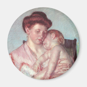 Vintage-Impressionismus, Sleepy Baby von Mary Cass Magnet
