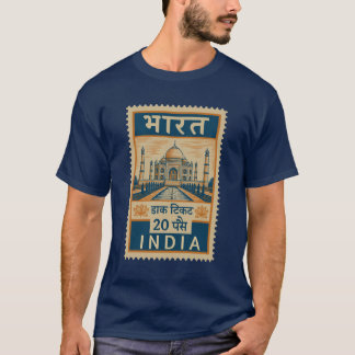 Vintage India Postage Stamp Shirt