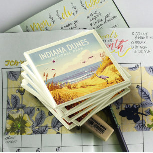 Vintage Indiana Dunes Nationalpark Magnet