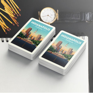 Vintage Indianapolis Indiana Spielkarten
