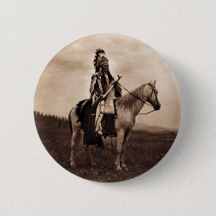 Vintage Indianerkriegsführer Button