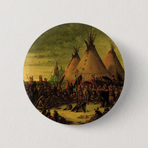 Vintage Indians, Sioux-Kriegsrat von Catlin Button