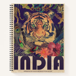 Vintage Indien-Reise Notizbuch