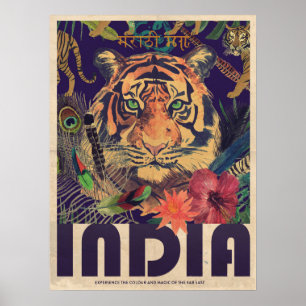 Vintage-Indien-Reiseplakat Poster