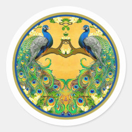 Vintage Indische Blaue Friedenstruppen Runder Aufkleber