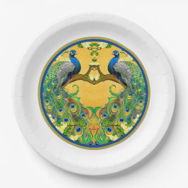 Vintage Indische Blaue Pfanne Pappteller