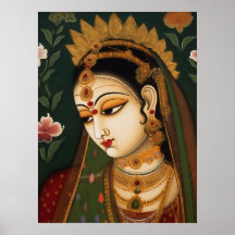 Vintage indische Portrait Pichwai Malerei