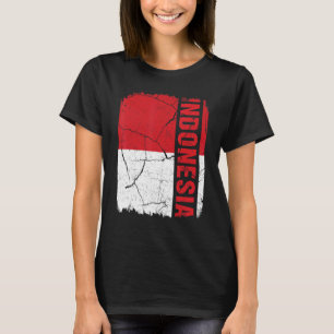 Vintage indonesische Flagge Indonesien Pride Roots T-Shirt