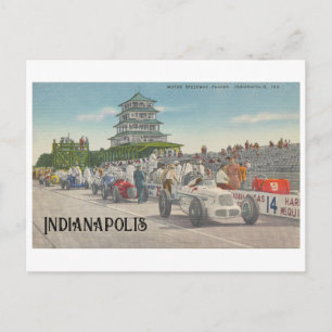 Vintage Indy 500 Speedway, Indianapolis Postkarte