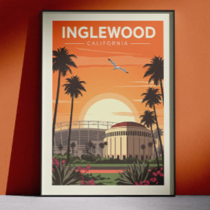 Vintage Inglewood Kalifornien Poster