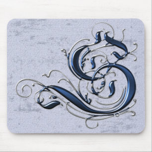 Vintage Initial S Mousepad