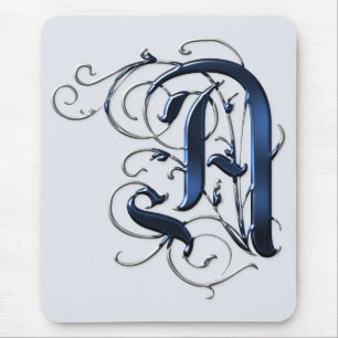 Vintage Initialen A Mousepad