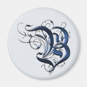 Vintage Initialen B Magnet