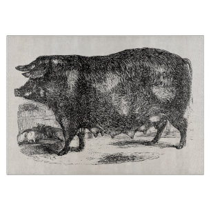 Vintage inländische Schwein-Ferkel-personalisierte Schneidebrett