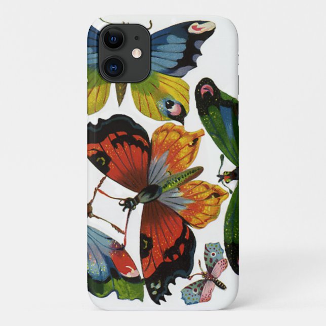 Vintage Insekten oder Bugs, schöne Schmetterlinge Case-Mate iPhone Hülle (Rückseite)