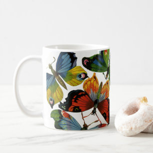 Vintage Insekten oder Bugs, schöne Schmetterlinge Kaffeetasse