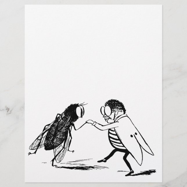 Vintage Insekten tanzen; Bluebottle Fly (Vorderseite)