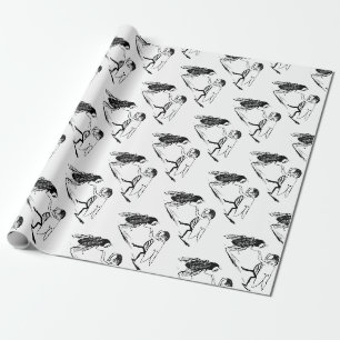 Vintage Insekten tanzen; Schmeißfliege Geschenkpapier