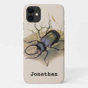 Vintage Insekten und Bugs, Rhinozeroskäfer iPhone 11 Hülle