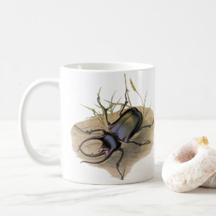 Vintage Insekten und Bugs, Rhinozeroskäfer Kaffeetasse