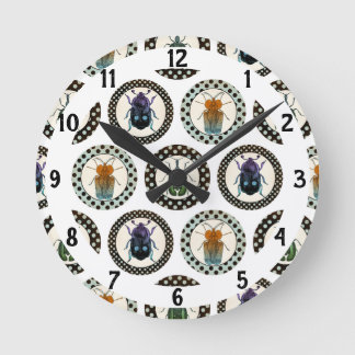 Vintage Insektenkunde Runde Wanduhr
