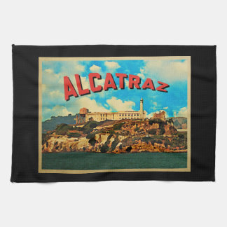 Vintage Insel Alcatraz Küchentuch