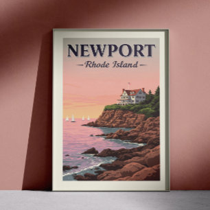 Vintage Insel Newport Rhode Poster