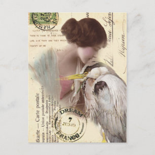 Vintage-Inspirakions-Postkarte Postkarte