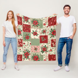 Vintage Inspired Christmas Florals Quilt Pattern Fleecedecke