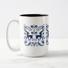 Vintage Inspired Folklore Ceramic Coffee Cup Zweifarbige Tasse