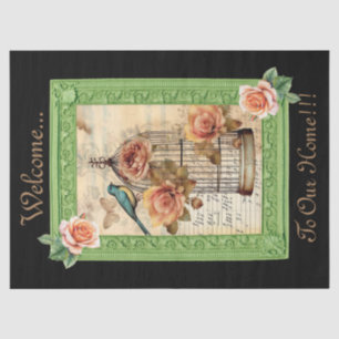 Vintage Inspirierte Vogelkäfigdekoupage Seidenpapier