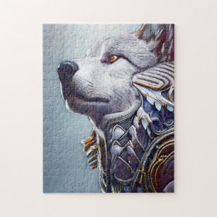 Vintage-inspirierte Wolfskopf-Kunst - Nostalgisch