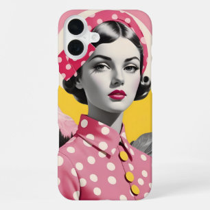 Vintage-inspiriertes Porträt einer Frau iPhone 16 Plus Hülle