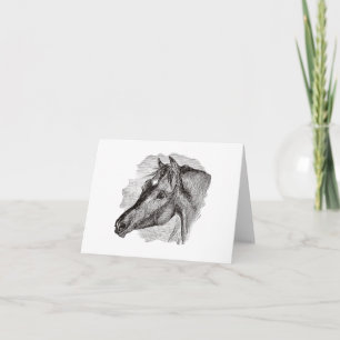Vintage Intelligent Horse Template Karte
