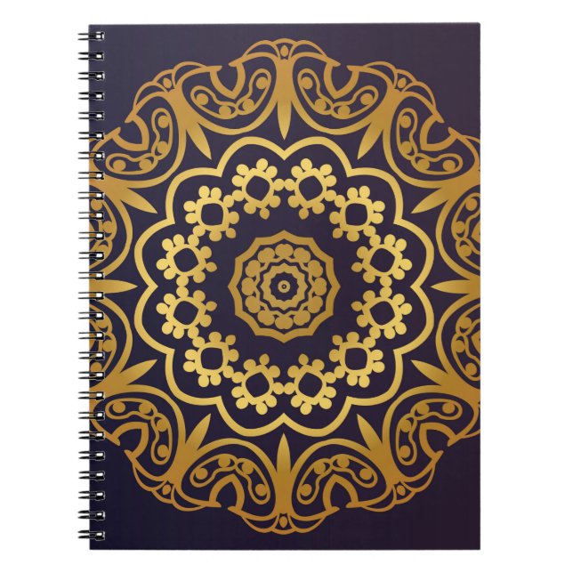 Vintage Invitation card with Mandala pattern. Deco Notizblock (Vorderseite)
