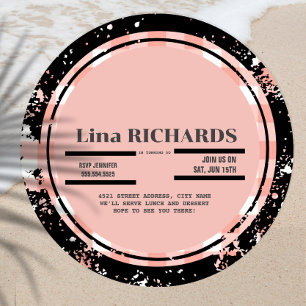 vintage invitation d'anniversaire d'enregistrement