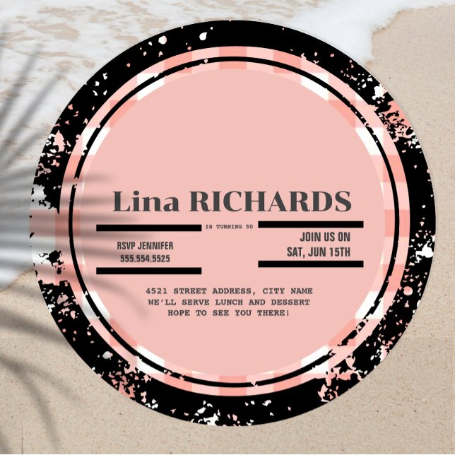 vintage invitation d'anniversaire d'enregistrement (Créateur téléchargé)