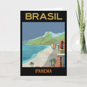 Vintage-Ipanema-Brasilien-Reise-Postkarte Karte