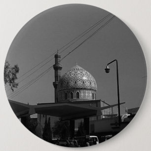 Vintage irakische Tankstelle Bagdad in der Moschee Button