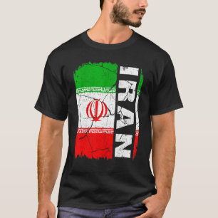 Vintage iranische Flagge Iran Stolz Wurzeln Erbe T-Shirt