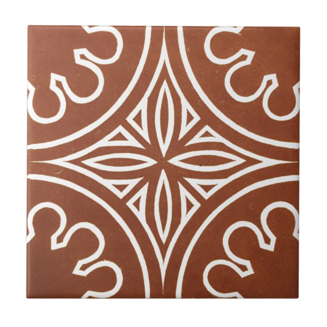 Vintage irische Keramik Art Design Red Fliese (Vorderseite)