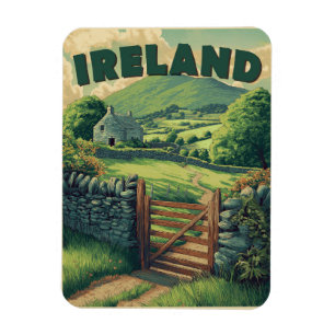 Vintage irische Landschaft Magnet