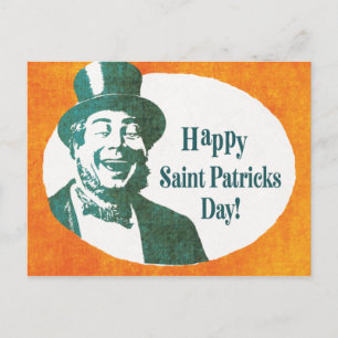 Vintage-Irischer St. Patrick Postkarte