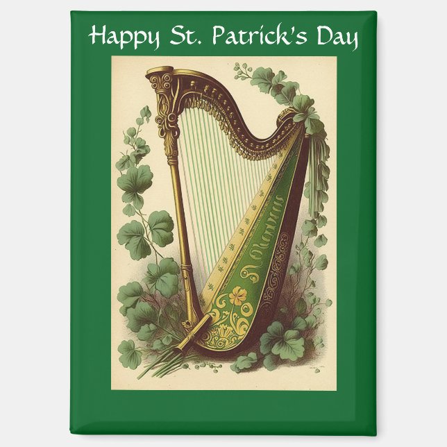 Vintage Irish Harp Magnet (Recto)