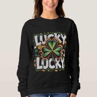 Vintage Irish Luck T-Shirt St Patricks Day, Distre Sweatshirt