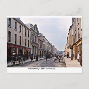 Vintage Irland, 1905 Dublin St. Carlow Postkarte