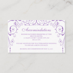 Vintage Ironworks Accommodation Card Begleitkarte