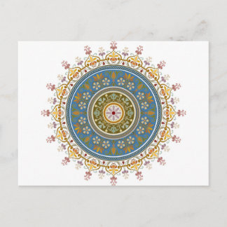 Vintage-islamisches Musterdesign Postkarte