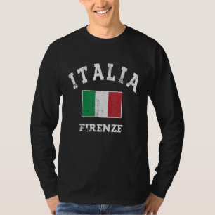 Vintage Italia Firenze Italienisches Souvenir Flor T-Shirt