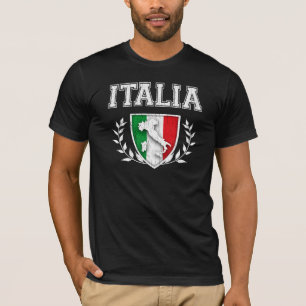 Vintage ITALIA-Flaggenwappen T-Shirt